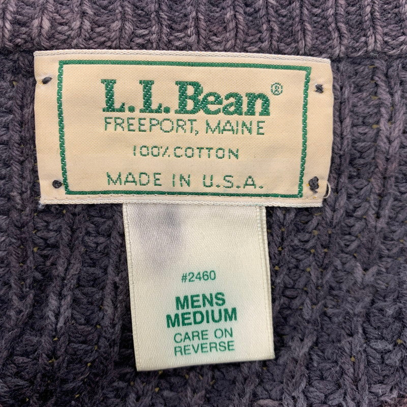 【中古品】【メンズ】 L.L.Bean エルエルビーン LOW GAUGE COTTON KNIT SHIRT ローゲージ コットン ニット USA製 長袖 トップス 146-260607-as-13-izu サイズ：M カラー：グレー 万代Net店