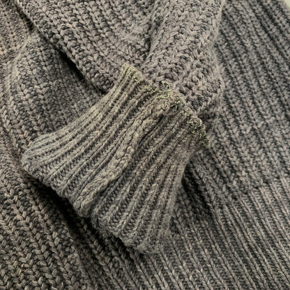 【中古品】【メンズ】 L.L.Bean エルエルビーン LOW GAUGE COTTON KNIT SHIRT ローゲージ コットン ニット USA製 長袖 トップス 146-260607-as-13-izu サイズ：M カラー：グレー 万代Net店