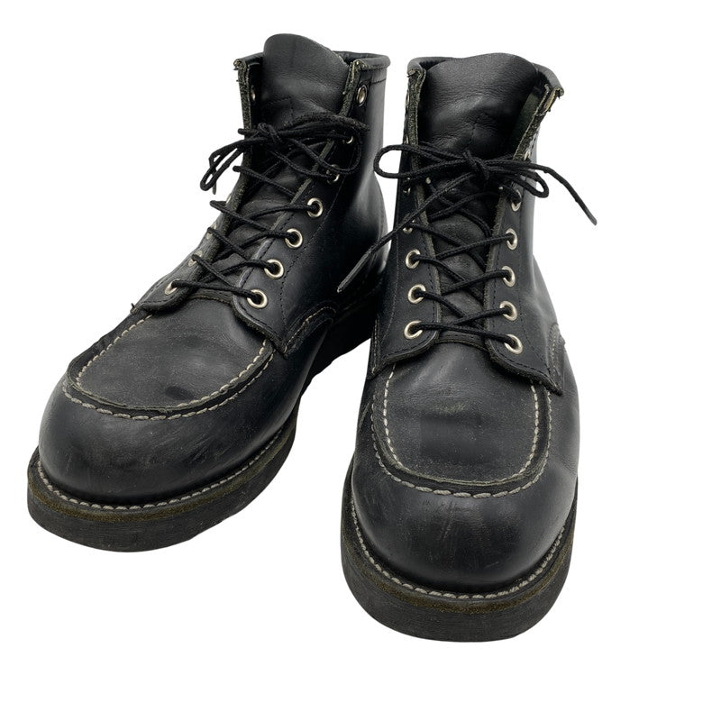 【中古品】【メンズ】 RED WING レッドウィング 6-INCH CLASSIC MOC 8137 6インチ クラシック モック USA製 ブーツ 靴 164-260607-as-04-izu サイズ：US 8 1/2 カラー：ブラック 万代Net店
