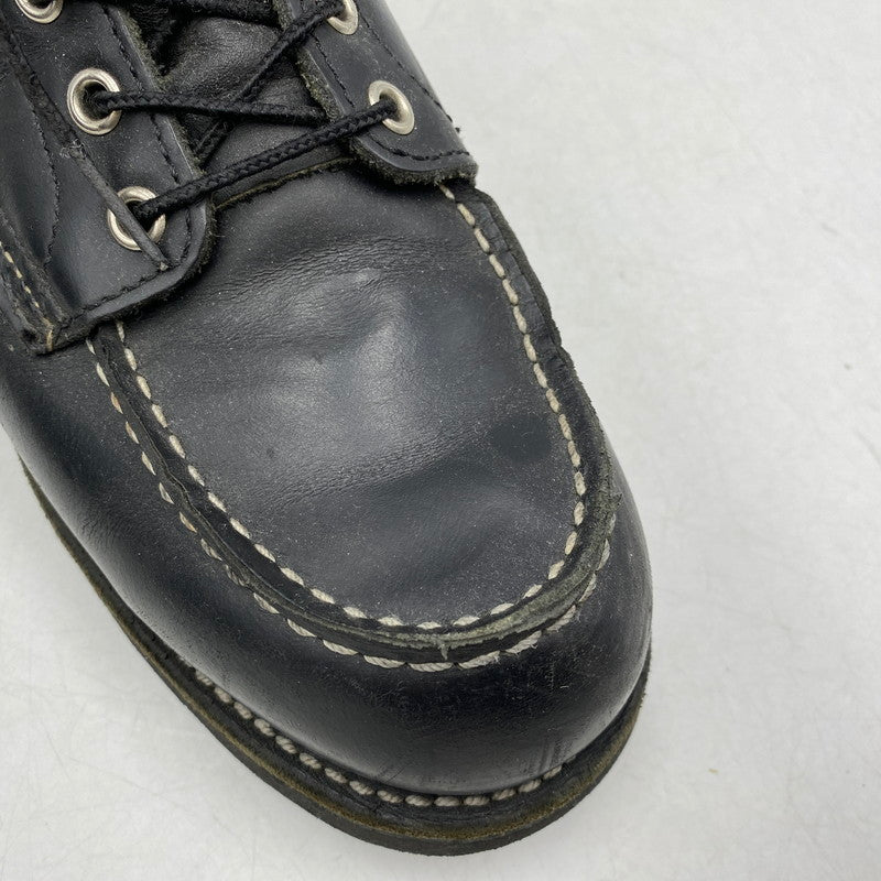 【中古品】【メンズ】 RED WING レッドウィング 6-INCH CLASSIC MOC 8137 6インチ クラシック モック USA製 ブーツ 靴 164-260607-as-04-izu サイズ：US 8 1/2 カラー：ブラック 万代Net店