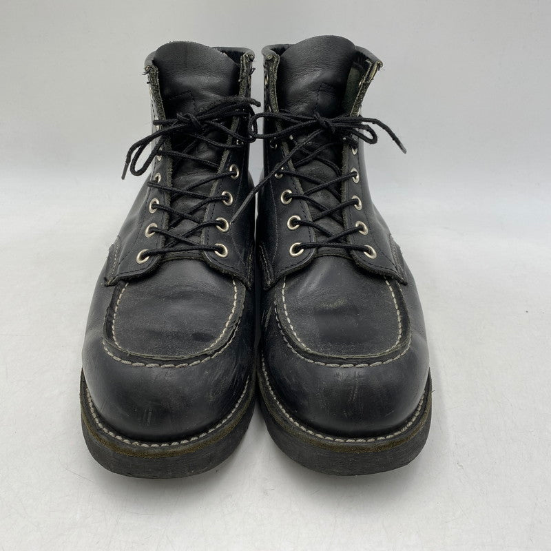 【中古品】【メンズ】 RED WING レッドウィング 6-INCH CLASSIC MOC 8137 6インチ クラシック モック USA製 ブーツ 靴 164-260607-as-04-izu サイズ：US 8 1/2 カラー：ブラック 万代Net店