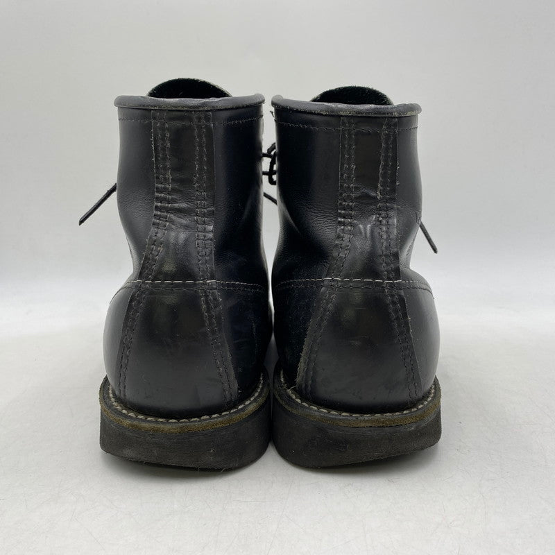 【中古品】【メンズ】 RED WING レッドウィング 6-INCH CLASSIC MOC 8137 6インチ クラシック モック USA製 ブーツ 靴 164-260607-as-04-izu サイズ：US 8 1/2 カラー：ブラック 万代Net店