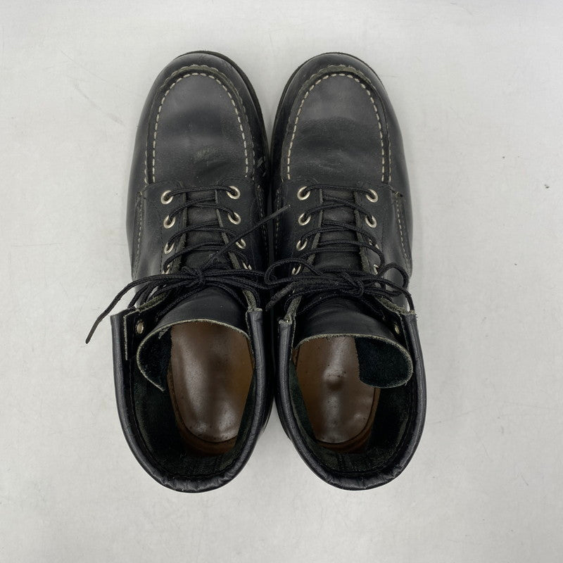 【中古品】【メンズ】 RED WING レッドウィング 6-INCH CLASSIC MOC 8137 6インチ クラシック モック USA製 ブーツ 靴 164-260607-as-04-izu サイズ：US 8 1/2 カラー：ブラック 万代Net店
