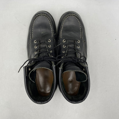 【中古品】【メンズ】 RED WING レッドウィング 6-INCH CLASSIC MOC 8137 6インチ クラシック モック USA製 ブーツ 靴 164-260607-as-04-izu サイズ：US 8 1/2 カラー：ブラック 万代Net店