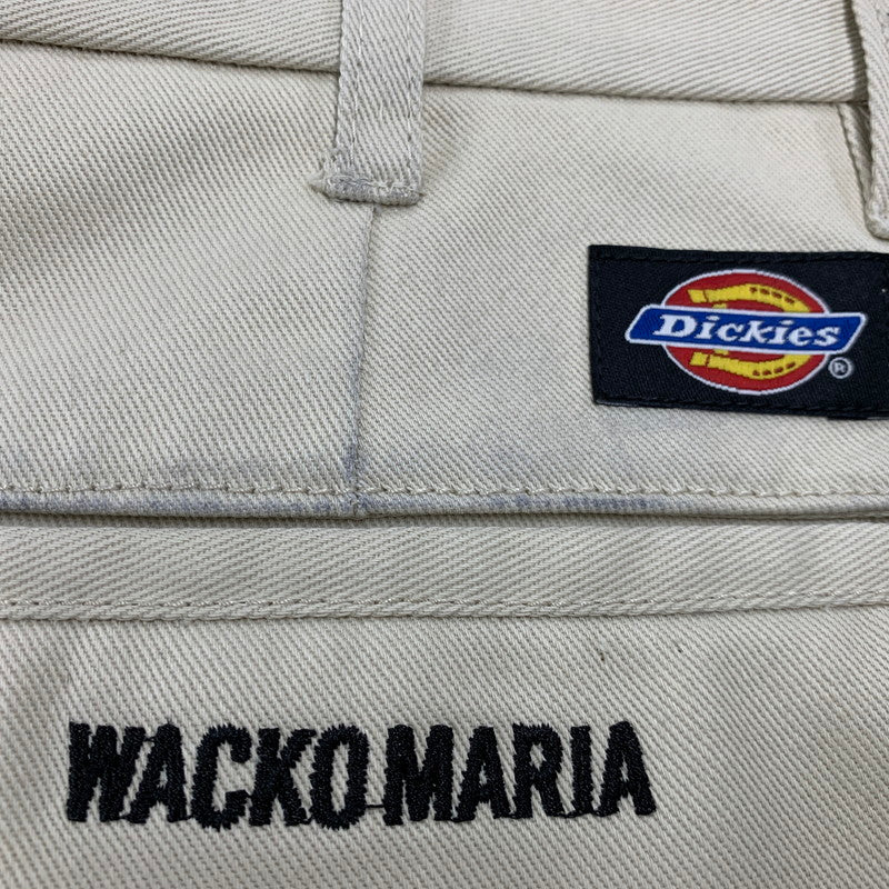 【中古品】【メンズ】 WACKO MARIA ワコマリア × DICKIES ディッキーズ 25FW-WMP-DC01 PLEATED TROUSERS プリーツ トラウザーズ パンツ ボトムス 153-260607-kh-15-izu サイズ：M カラー：オフホワイト系 万代Net店