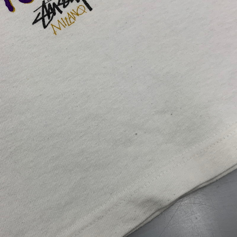 【中古品】【メンズ】 STUSSY ステューシー メキシコ製 MILANOチャプトオープン記念 ミラノ店 MADONNA LS TEE マドンナ ロングスリーブ ティー トップス 長袖 142-260611-cs-07-izu サイズ：M カラー：ホワイト 万代Net店