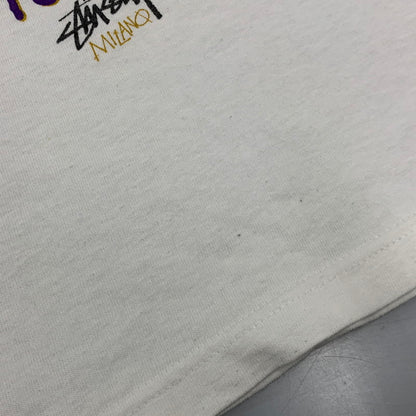 【中古品】【メンズ】 STUSSY ステューシー メキシコ製 MILANOチャプトオープン記念 ミラノ店 MADONNA LS TEE マドンナ ロングスリーブ ティー トップス 長袖 142-260611-cs-07-izu サイズ：M カラー：ホワイト 万代Net店