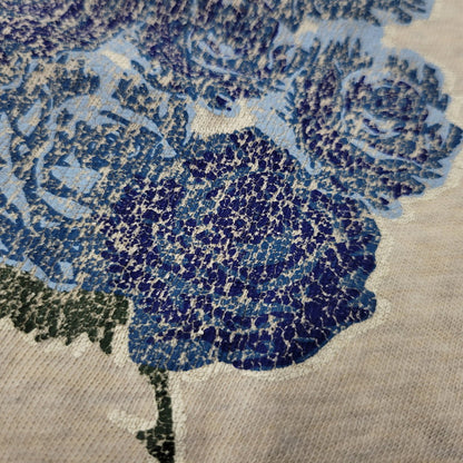 【中古品】【メンズ】 KAPITAL キャピタル BLUE ROSE TEE ブルーローズ Tシャツ トップス 140-260614-as-04-izu サイズ：1(S) カラー：ベージュ系×グレー 万代Net店