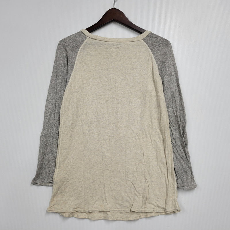 【中古品】【メンズ】 KAPITAL キャピタル BLUE ROSE TEE ブルーローズ Tシャツ トップス 140-260614-as-04-izu サイズ：1(S) カラー：ベージュ系×グレー 万代Net店