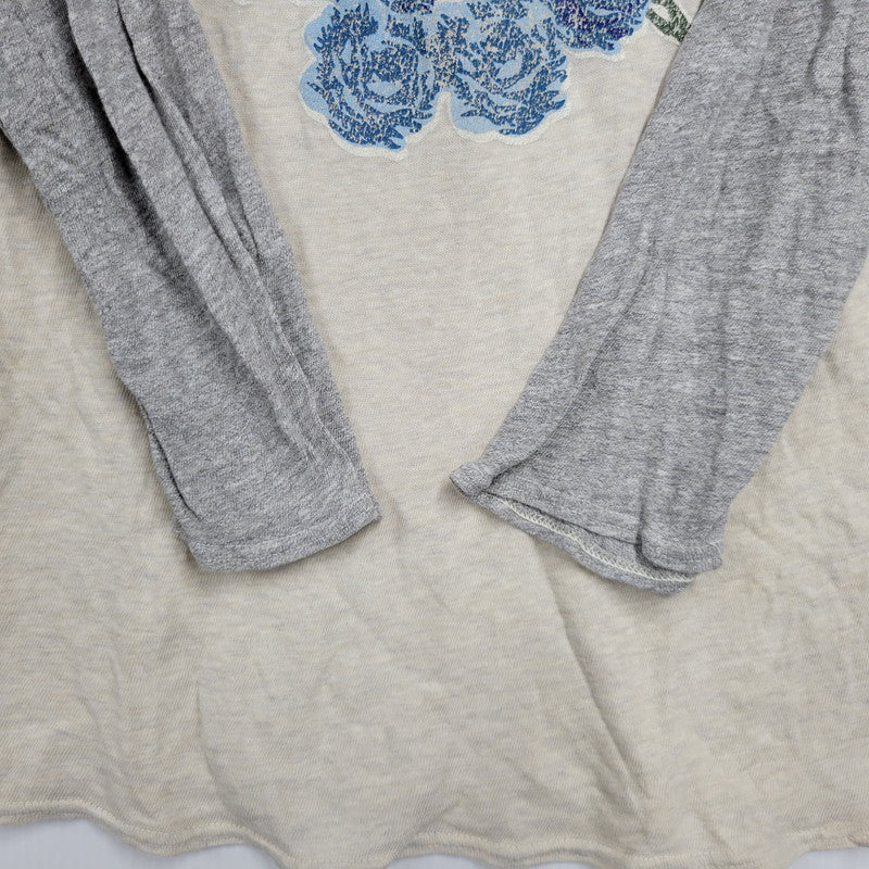 【中古品】【メンズ】 KAPITAL キャピタル BLUE ROSE TEE ブルーローズ Tシャツ トップス 140-260614-as-04-izu サイズ：1(S) カラー：ベージュ系×グレー 万代Net店