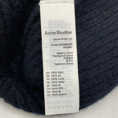【中古品】【メンズ/レディース】 ACNE STUDIOS アクネ ストゥディオズ MINI FA-MI-HAT ミニ ファミ ハット S000005 KNIT CAP ニット キャップ 帽子 185-260612-ya-15-izu サイズ：8-10(55cm） カラー：ブラック 万代Net店