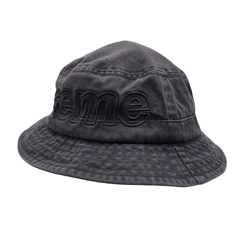 【中古品】【メンズ/レディース】 Supreme シュプリーム OUTLINE CRUSHER アウトラインクラッシャー バケットハット バケハ 帽子 185-260618-as-01-izu サイズ：M/L カラー：ブラック 万代Net店