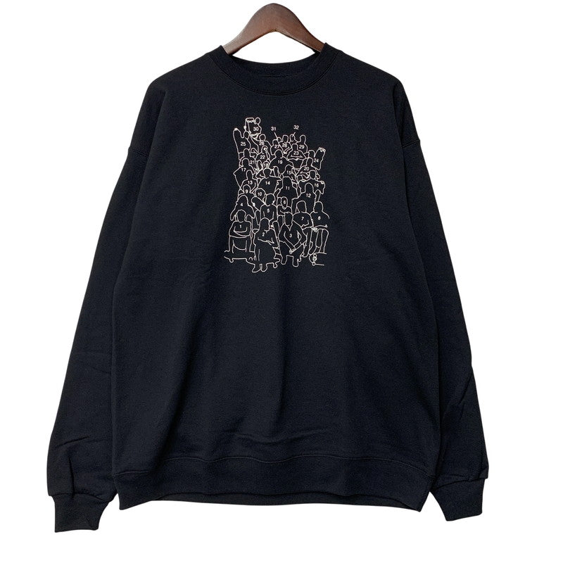 【中古美品】【メンズ】 DEAR ディアー WHO’S WHO CREWNECK SWEAT SHIRT クルーネック スウェット トレーナー 142-260607-as-19-izu サイズ：L カラー：ブラック 万代Net店