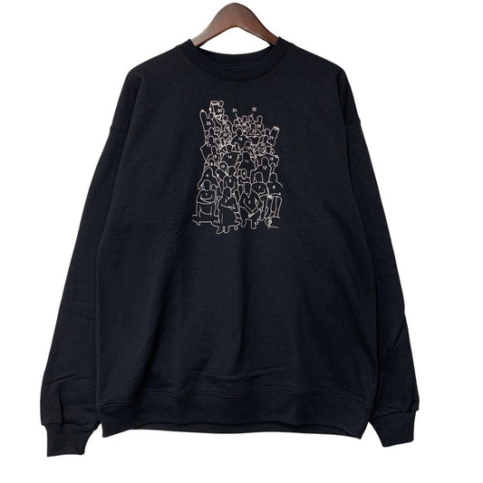 【中古美品】【メンズ】 DEAR ディアー WHO’S WHO CREWNECK SWEAT SHIRT クルーネック スウェット トレーナー 142-260607-as-19-izu サイズ：L カラー：ブラック 万代Net店