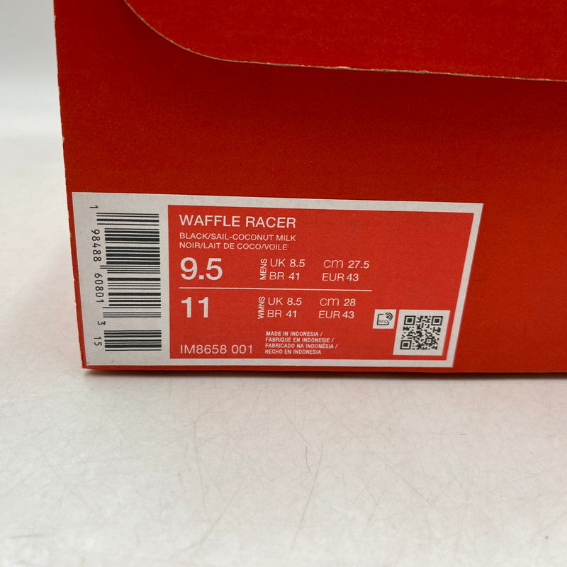 【中古美品】【メンズ】 NIKE ナイキ WAFFLE RACER IM8658-001 ワッフル レーサー スニーカー シューズ 靴 160-260607-as-07-izu サイズ：27.5cm カラー：BLACK/SAIL-COCONUT MILK 万代Net店