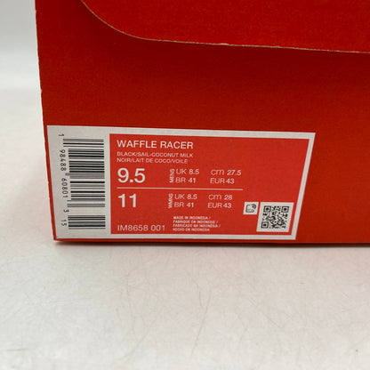 【中古美品】【メンズ】 NIKE ナイキ WAFFLE RACER IM8658-001 ワッフル レーサー スニーカー シューズ 靴 160-260607-as-07-izu サイズ：27.5cm カラー：BLACK/SAIL-COCONUT MILK 万代Net店