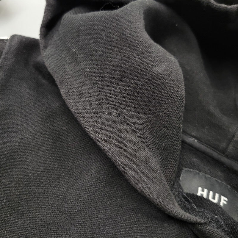 【中古品】【メンズ】 HUF ハフ WORLDWIDE PULLOVER HOODIE ワールドワイド プルオーバー フーディ パーカー 142-260614-as-08-izu サイズ：S カラー：ブラック 万代Net店