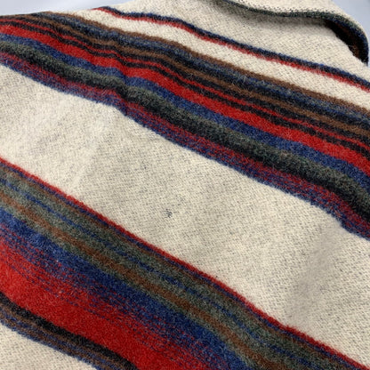【中古品】【メンズ】 WOOLRICH ウールリッチ BORDER WOOL CHORE COAT ボーダー ウール チョア コート ジャケット USA製 146-260608-as-15-izu サイズ：L カラー：マルチカラー 万代Net店