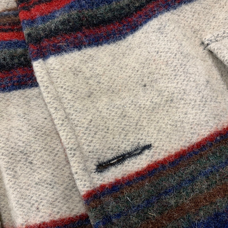 【中古品】【メンズ】 WOOLRICH ウールリッチ BORDER WOOL CHORE COAT ボーダー ウール チョア コート ジャケット USA製 146-260608-as-15-izu サイズ：L カラー：マルチカラー 万代Net店