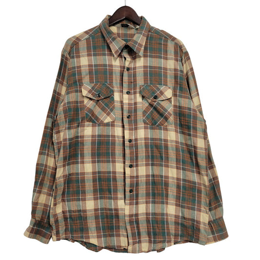 【中古品】【メンズ】 WOOLRICH ウールリッチ L/S CHECK SHIRT 2402C ロングスリーブ チェックシャツ USA製 白タグ 長袖 146-260614-as-14-izu サイズ：XL カラー：マルチカラー 万代Net店