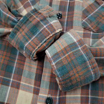 【中古品】【メンズ】 WOOLRICH ウールリッチ L/S CHECK SHIRT 2402C ロングスリーブ チェックシャツ USA製 白タグ 長袖 146-260614-as-14-izu サイズ：XL カラー：マルチカラー 万代Net店