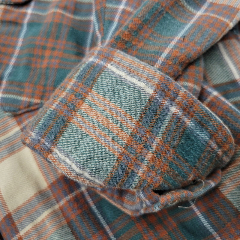 【中古品】【メンズ】 WOOLRICH ウールリッチ L/S CHECK SHIRT 2402C ロングスリーブ チェックシャツ USA製 白タグ 長袖 146-260614-as-14-izu サイズ：XL カラー：マルチカラー 万代Net店