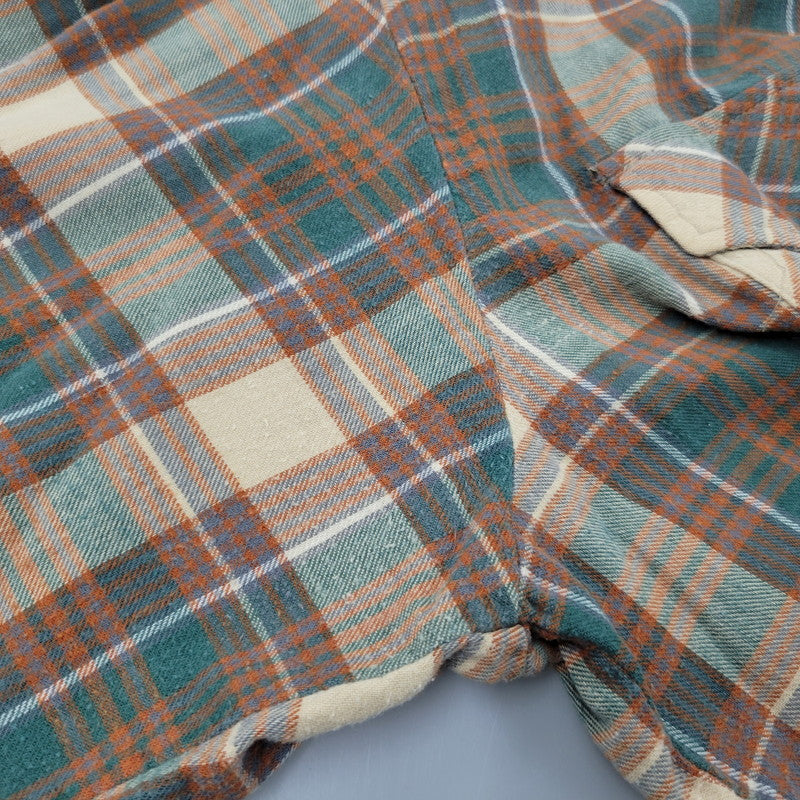 【中古品】【メンズ】 WOOLRICH ウールリッチ L/S CHECK SHIRT 2402C ロングスリーブ チェックシャツ USA製 白タグ 長袖 146-260614-as-14-izu サイズ：XL カラー：マルチカラー 万代Net店