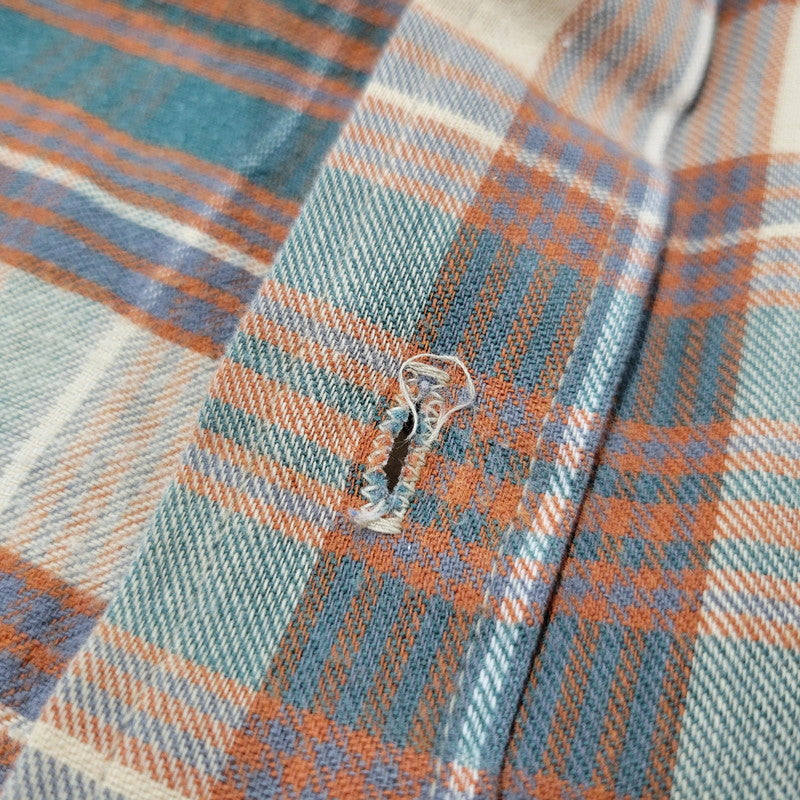【中古品】【メンズ】 WOOLRICH ウールリッチ L/S CHECK SHIRT 2402C ロングスリーブ チェックシャツ USA製 白タグ 長袖 146-260614-as-14-izu サイズ：XL カラー：マルチカラー 万代Net店