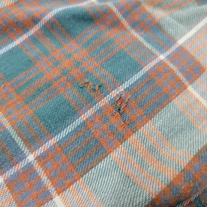 【中古品】【メンズ】 WOOLRICH ウールリッチ L/S CHECK SHIRT 2402C ロングスリーブ チェックシャツ USA製 白タグ 長袖 146-260614-as-14-izu サイズ：XL カラー：マルチカラー 万代Net店