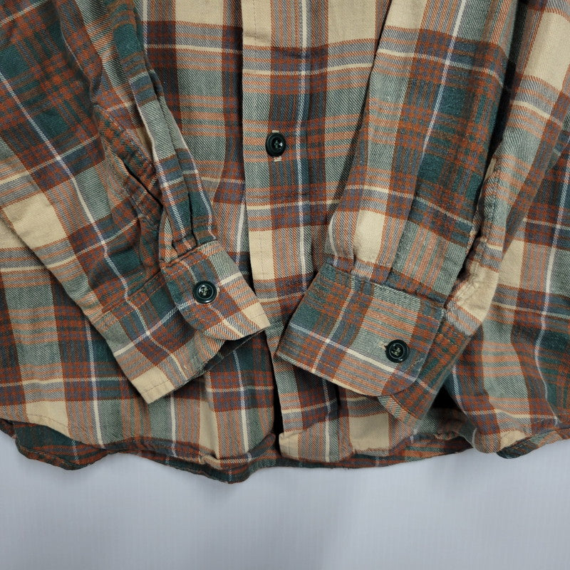 【中古品】【メンズ】 WOOLRICH ウールリッチ L/S CHECK SHIRT 2402C ロングスリーブ チェックシャツ USA製 白タグ 長袖 146-260614-as-14-izu サイズ：XL カラー：マルチカラー 万代Net店