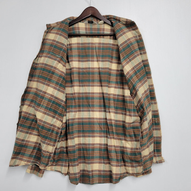 【中古品】【メンズ】 WOOLRICH ウールリッチ L/S CHECK SHIRT 2402C ロングスリーブ チェックシャツ USA製 白タグ 長袖 146-260614-as-14-izu サイズ：XL カラー：マルチカラー 万代Net店