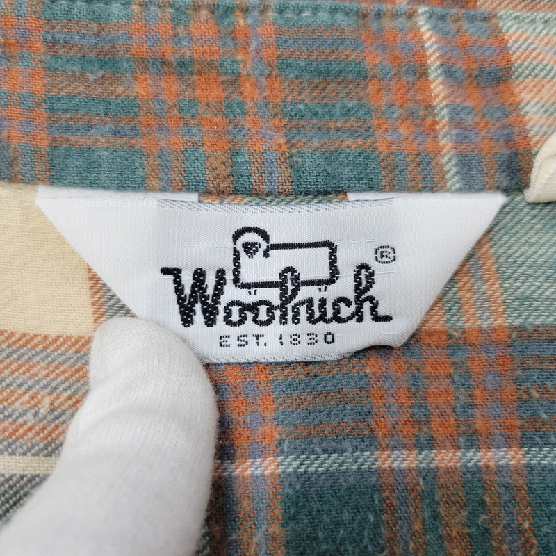【中古品】【メンズ】 WOOLRICH ウールリッチ L/S CHECK SHIRT 2402C ロングスリーブ チェックシャツ USA製 白タグ 長袖 146-260614-as-14-izu サイズ：XL カラー：マルチカラー 万代Net店