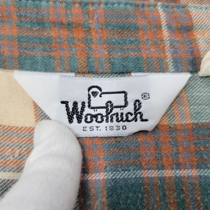 【中古品】【メンズ】 WOOLRICH ウールリッチ L/S CHECK SHIRT 2402C ロングスリーブ チェックシャツ USA製 白タグ 長袖 146-260614-as-14-izu サイズ：XL カラー：マルチカラー 万代Net店