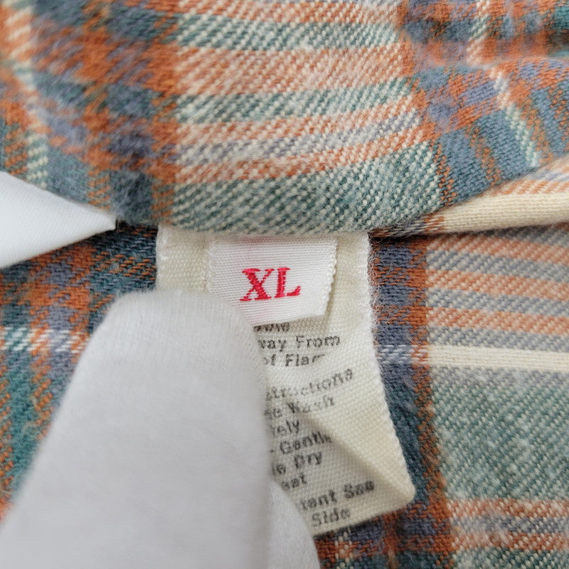 【中古品】【メンズ】 WOOLRICH ウールリッチ L/S CHECK SHIRT 2402C ロングスリーブ チェックシャツ USA製 白タグ 長袖 146-260614-as-14-izu サイズ：XL カラー：マルチカラー 万代Net店