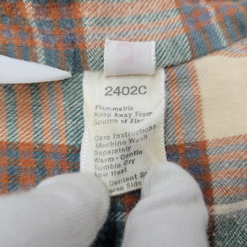 【中古品】【メンズ】 WOOLRICH ウールリッチ L/S CHECK SHIRT 2402C ロングスリーブ チェックシャツ USA製 白タグ 長袖 146-260614-as-14-izu サイズ：XL カラー：マルチカラー 万代Net店