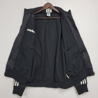 【中古品】【メンズ】 adidas アディダス TRACK JACKET ASR-966 トラックジャケット デサント製 146-260614-as-13-izu サイズ：O カラー：ブラック 万代Net店