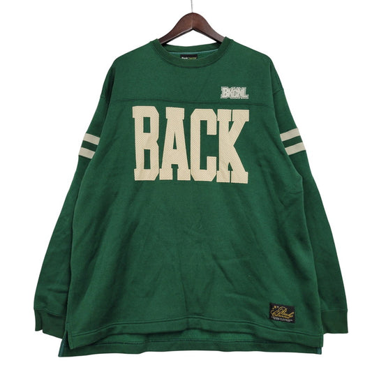 【中古品】【メンズ】 Back Channel バックチャンネル FOOTBALL SWEAT SHIRT フットボール スウェットシャツ 長袖 トップス 142-260614-as-15-izu サイズ：XL カラー：グリーン 万代Net店
