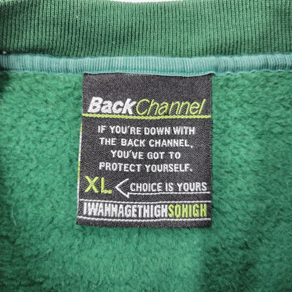 【中古品】【メンズ】 Back Channel バックチャンネル FOOTBALL SWEAT SHIRT フットボール スウェットシャツ 長袖 トップス 142-260614-as-15-izu サイズ：XL カラー：グリーン 万代Net店