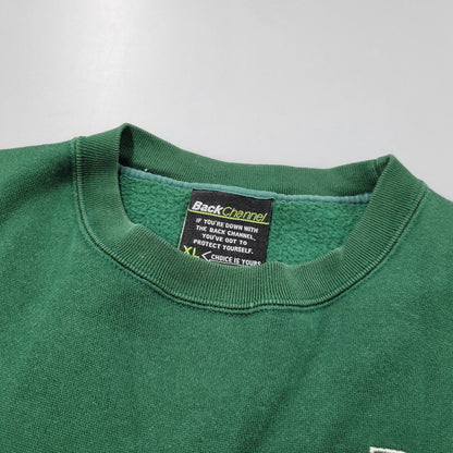 【中古品】【メンズ】 Back Channel バックチャンネル FOOTBALL SWEAT SHIRT フットボール スウェットシャツ 長袖 トップス 142-260614-as-15-izu サイズ：XL カラー：グリーン 万代Net店