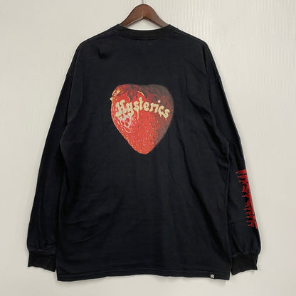 【中古品】【メンズ】 HYSTERIC GLAMOUR ヒステリックグラマー SKULL BERRY PRINT LS TEE スカルベリー プリント ロングスリーブ Tシャツ トップス 140-260617-kh-03-izu サイズ：XL カラー：ブラック 万代Net店