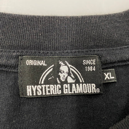 【中古品】【メンズ】 HYSTERIC GLAMOUR ヒステリックグラマー SKULL BERRY PRINT LS TEE スカルベリー プリント ロングスリーブ Tシャツ トップス 140-260617-kh-03-izu サイズ：XL カラー：ブラック 万代Net店