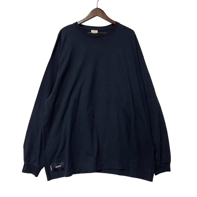 【中古品】【メンズ】 WTAPS ダブルタップス PEAK OUT LS COTTON TEE ピークアウト ロングスリーブ コットン Tシャツ 長袖 142-260618-as-10-izu サイズ：04 カラー：ネイビー 万代Net店