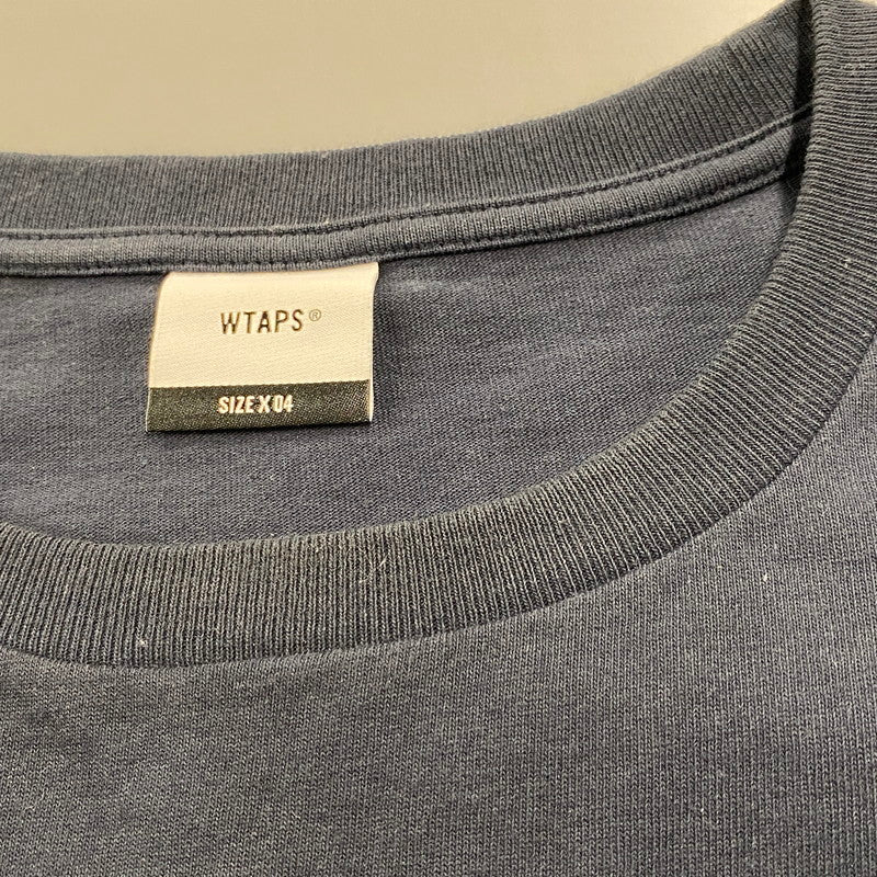 【中古品】【メンズ】 WTAPS ダブルタップス PEAK OUT LS COTTON TEE ピークアウト ロングスリーブ コットン Tシャツ 長袖 142-260618-as-10-izu サイズ：04 カラー：ネイビー 万代Net店