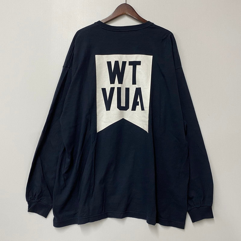 【中古品】【メンズ】 WTAPS ダブルタップス PEAK OUT LS COTTON TEE ピークアウト ロングスリーブ コットン Tシャツ 長袖 142-260618-as-10-izu サイズ：04 カラー：ネイビー 万代Net店