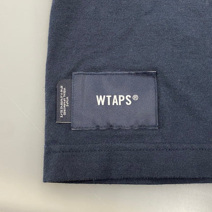 【中古品】【メンズ】 WTAPS ダブルタップス PEAK OUT LS COTTON TEE ピークアウト ロングスリーブ コットン Tシャツ 長袖 142-260618-as-10-izu サイズ：04 カラー：ネイビー 万代Net店