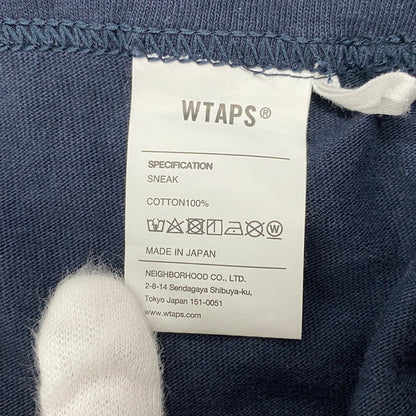 【中古品】【メンズ】 WTAPS ダブルタップス PEAK OUT LS COTTON TEE ピークアウト ロングスリーブ コットン Tシャツ 長袖 142-260618-as-10-izu サイズ：04 カラー：ネイビー 万代Net店