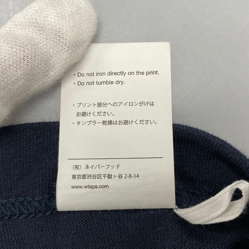 【中古品】【メンズ】 WTAPS ダブルタップス PEAK OUT LS COTTON TEE ピークアウト ロングスリーブ コットン Tシャツ 長袖 142-260618-as-10-izu サイズ：04 カラー：ネイビー 万代Net店