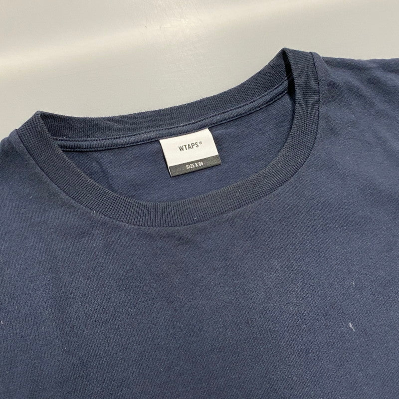【中古品】【メンズ】 WTAPS ダブルタップス PEAK OUT LS COTTON TEE ピークアウト ロングスリーブ コットン Tシャツ 長袖 142-260618-as-10-izu サイズ：04 カラー：ネイビー 万代Net店