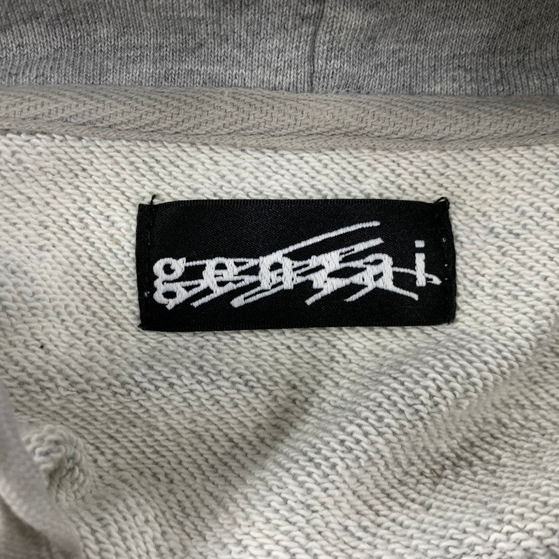 【中古品】【メンズ】 HYSTERIC GLAMOUR ヒステリックグラマー × GENZAI ゲンザイ SAGARA COLLAGE HOODIE GZ1184 サガラ カレッジ フーディ パーカー 140-260608-as-03-izu サイズ：L カラー：グレー 万代Net店
