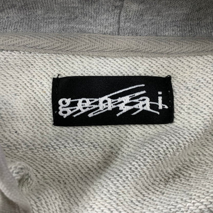 【中古品】【メンズ】 HYSTERIC GLAMOUR ヒステリックグラマー × GENZAI ゲンザイ SAGARA COLLAGE HOODIE GZ1184 サガラ カレッジ フーディ パーカー 140-260608-as-03-izu サイズ：L カラー：グレー 万代Net店